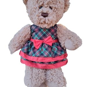 BUILD A BEAR FUZZY  CHRISTMAS HOLIDAY BEAR EUC
